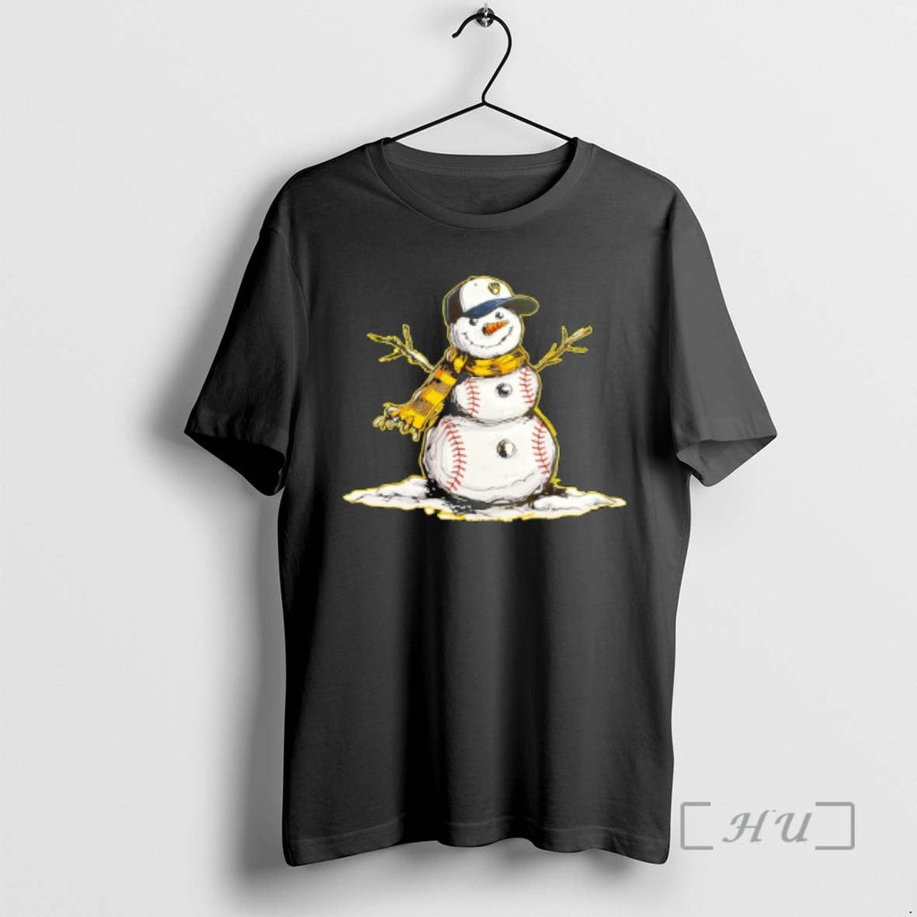 Officials Milwaukee Brewers Baseball Snowman T-Shirts, Hoodie, Sweatshirt