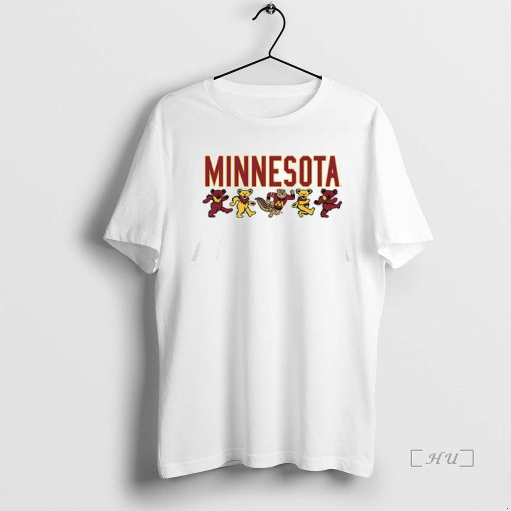 Officials Minnesota Golden Gophers X Grateful Dead Dancing Bears Logo Mascot Double Sided T-Shirts, Hoodie, Sweatshirt
