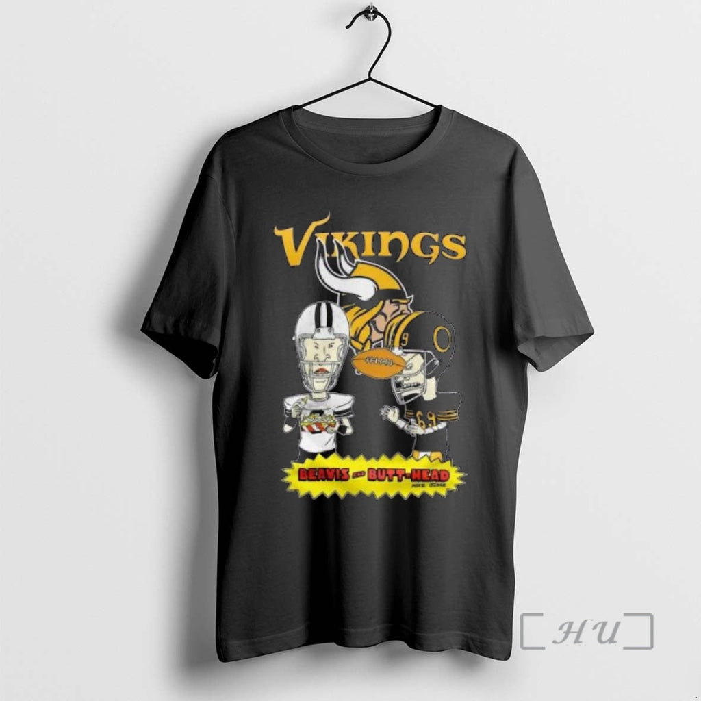 Officials Minnesota Vikings Beavis Butt Head 2025 Circle Black T-Shirts, Hoodie, Sweatshirt