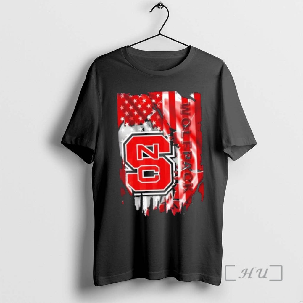 Officials Nc State Wolfpack Football X American Flag T-Shirts, Hoodie, Sweatshirt