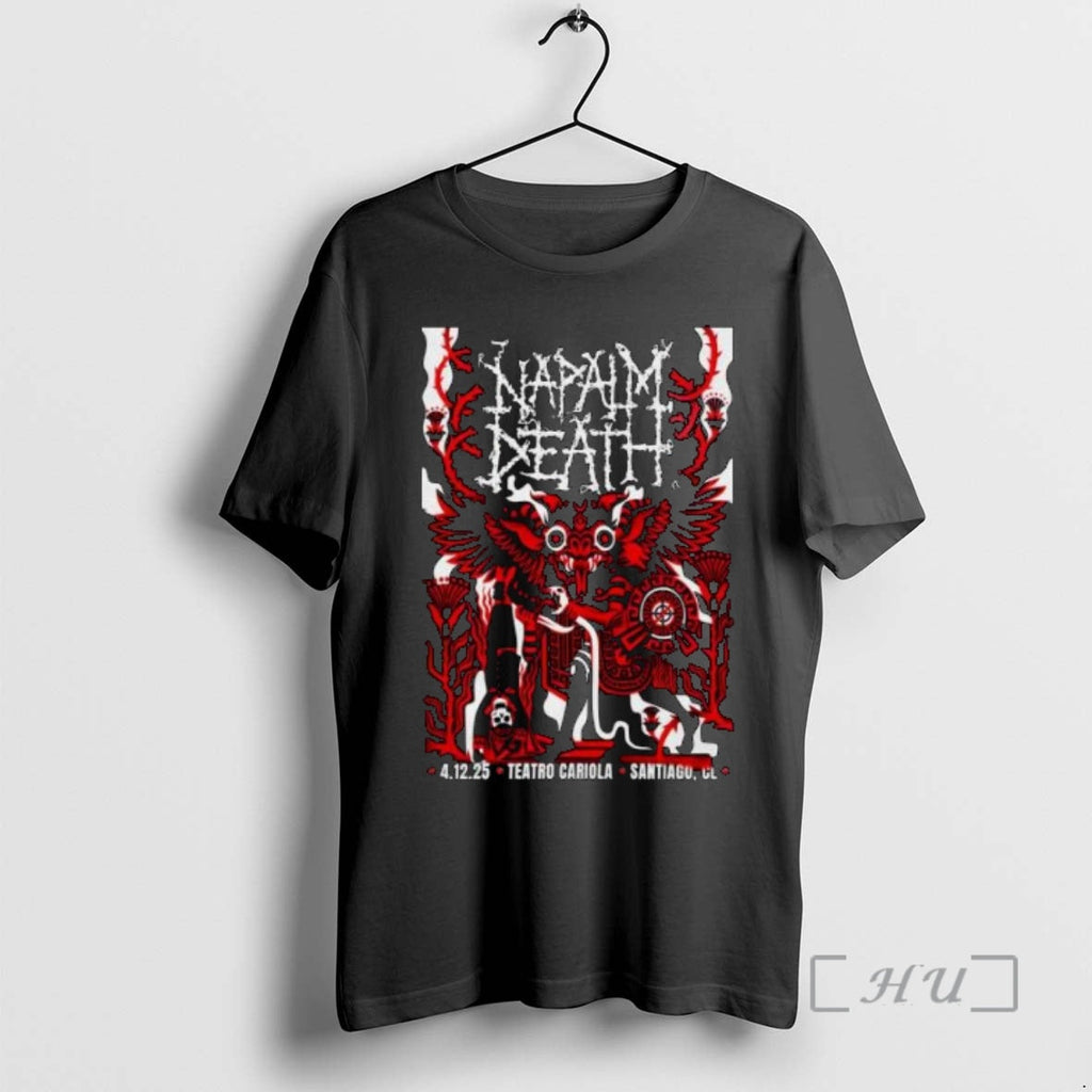Officials Napalm Death Teatro Cariola Dec 4 2025 Santiago Chile Circle Black T-Shirts, Hoodie, Sweatshirt