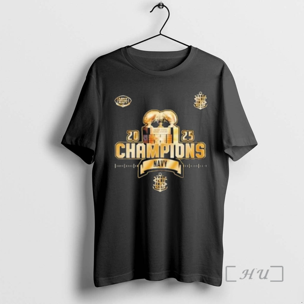 Officials Navy Midshipmen 2025 United States Naval Academy Champions Circle Black T-Shirts, Hoodie, Sweatshirt