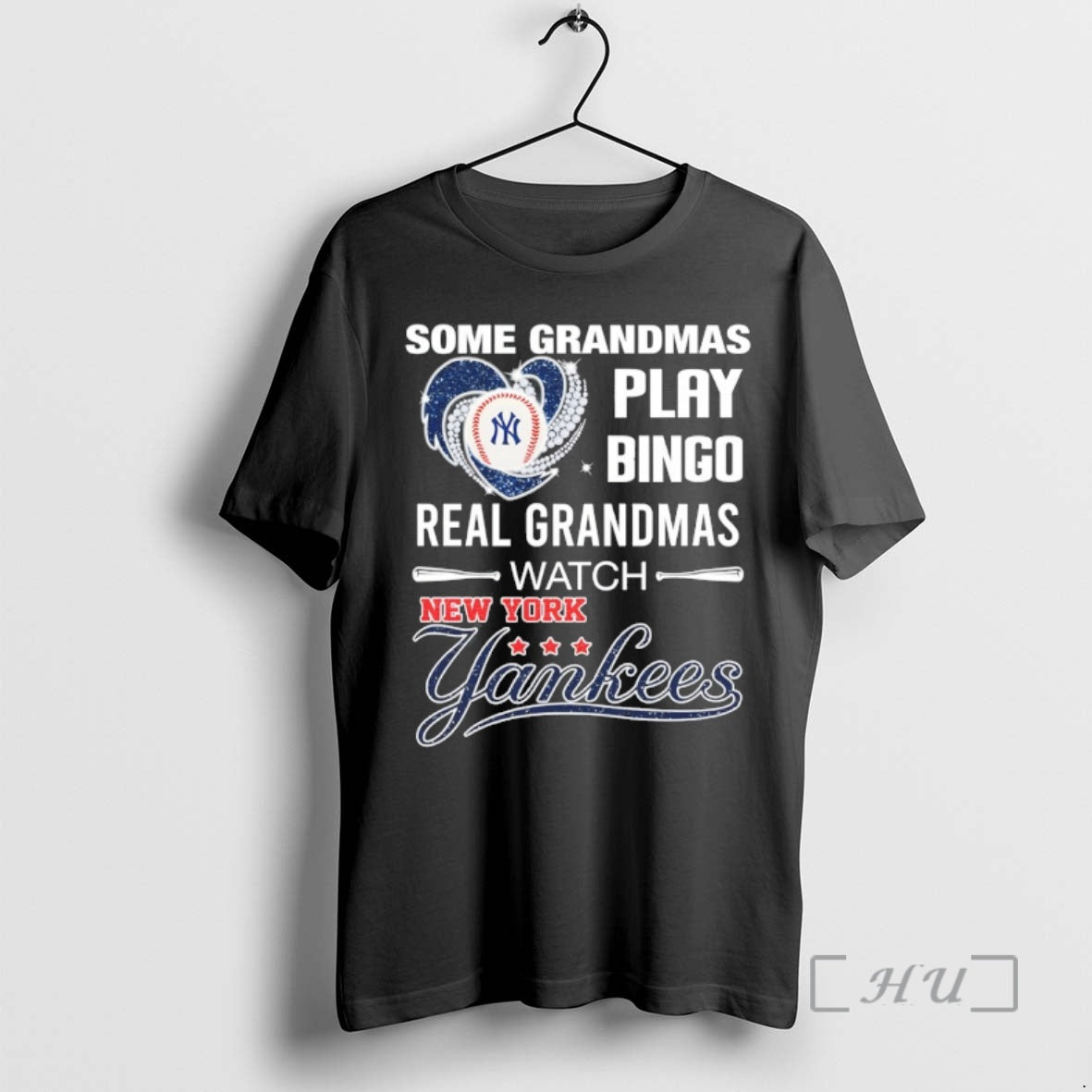 Officials New York Yankees Baseball Some Grandmas Play Bingo Real Grandmas Watch Premium T Shirts
