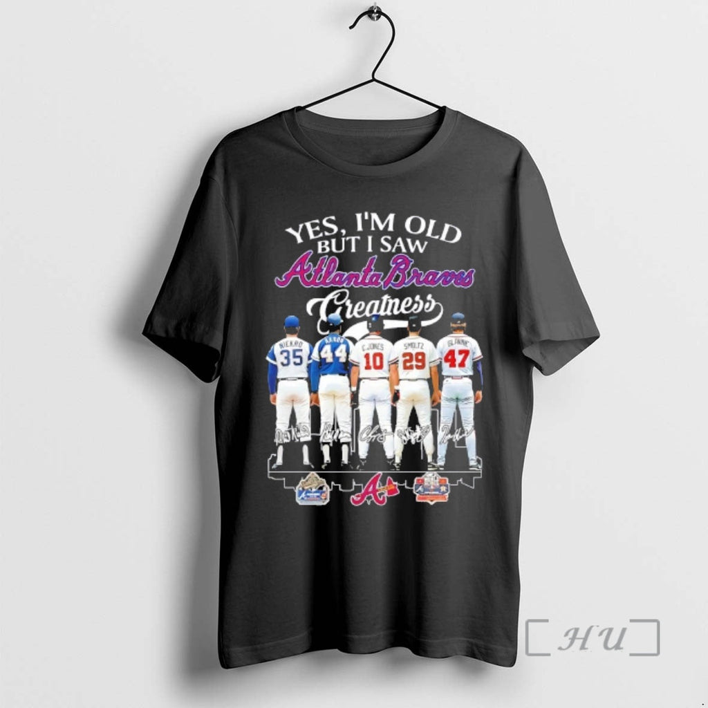 Officials Niekro Legends Yes Im Old But I Saw Atlanta Braves Greatness Skyline Signatures T-Shirts, Hoodie, Sweatshirt