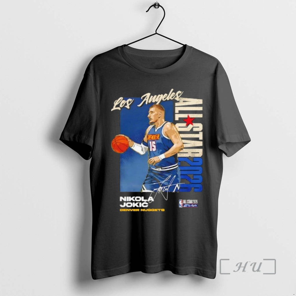 Officials Nikola Jokic Denver Nuggets 2026 Nba All Star Vertical Signature T-Shirts, Hoodie, Sweatshirt