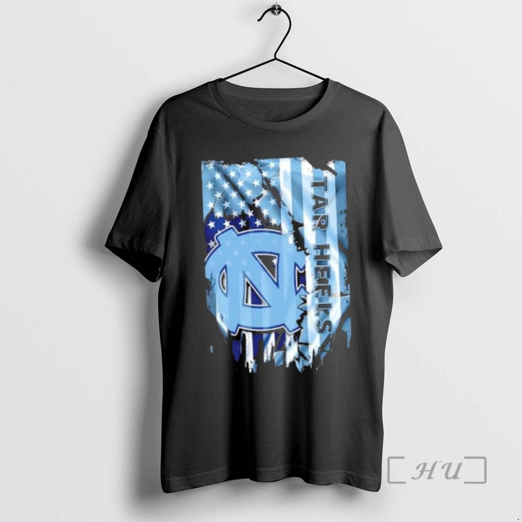 Officials North Carolina Tar Heels Football X American Flag T-Shirts, Hoodie, Sweatshirt