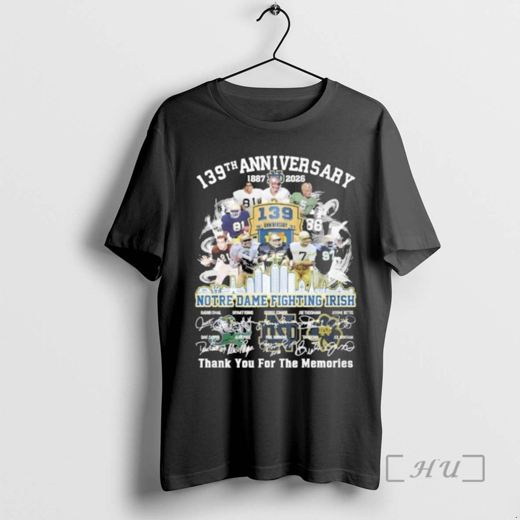 Officials Notre Dame Fighting Irish Team Legend 139th Anniversary 1887 2026 T-Shirts, Hoodie, Sweatshirt