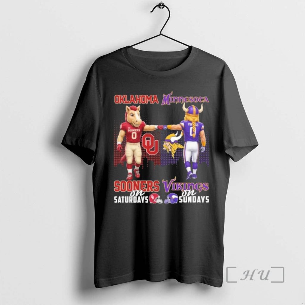 Officials Oklahoma Sooners Minnesota Vikings Mascot Saturdays Sundays T-Shirts, Hoodie, Sweatshirt