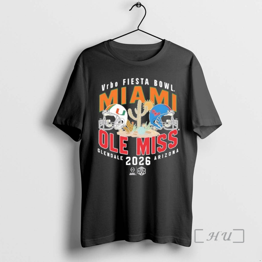 Officials Ole Miss Vs Miami Vrbo Fiesta Bowl 2026 Glendale Arizona T-Shirts, Hoodie, Sweatshirt