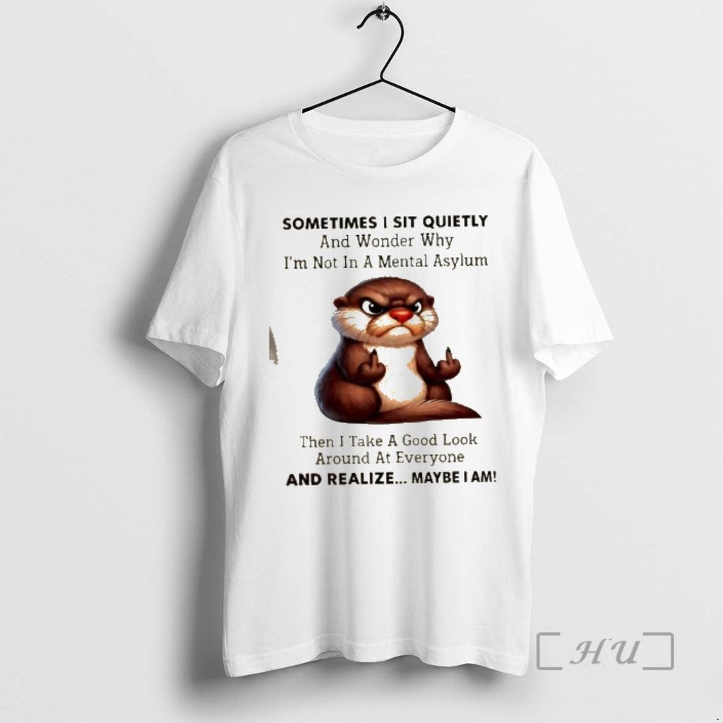 Officials Otters Sometimes I Sit Quietly Wonder Why Im Not Mental Asylum T-Shirts, Hoodie, Sweatshirt