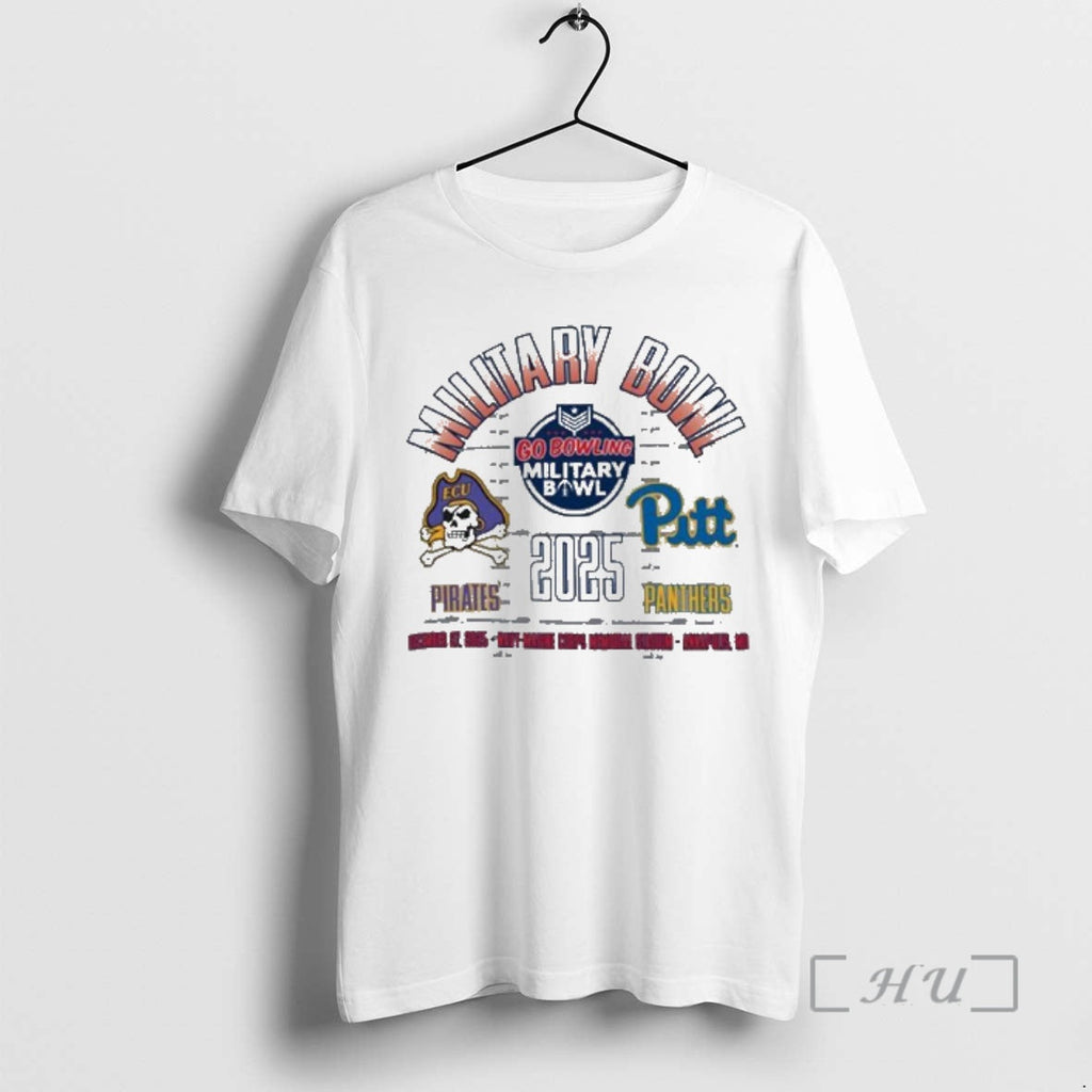 Officials Pittsburgh Panthers Vs East Carolina Pirates 2025 Military Bowl Dueling Helmets T-Shirts, Hoodie, Sweatshirt