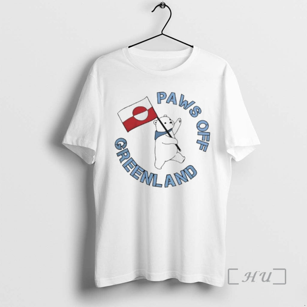 Officials Polar Bear Holding Flag Paws Off Greenland T-Shirts, Hoodie, Sweatshirt