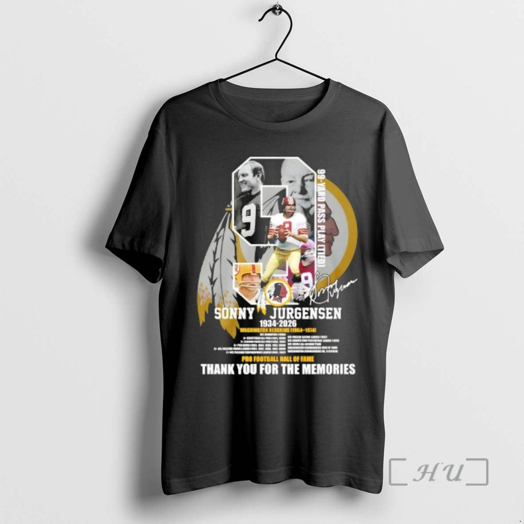 Officials Pro Football Hall Fame Sonny Jurgensen 1934 2026 Washington Redskins Signature T-Shirts, Hoodie, Sweatshirt