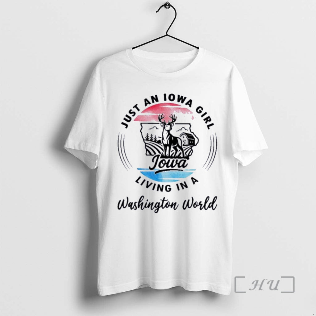 Officials Reindeer Just Iowa Girl Living Washington World T-Shirts, Hoodie, Sweatshirt