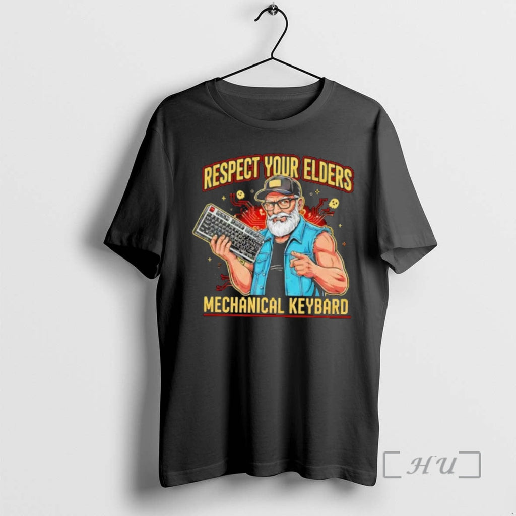 Officials Respect Your Elders Mechanical Keyboard Funny Gamer Tech T-Shirts, Hoodie, Sweatshirt