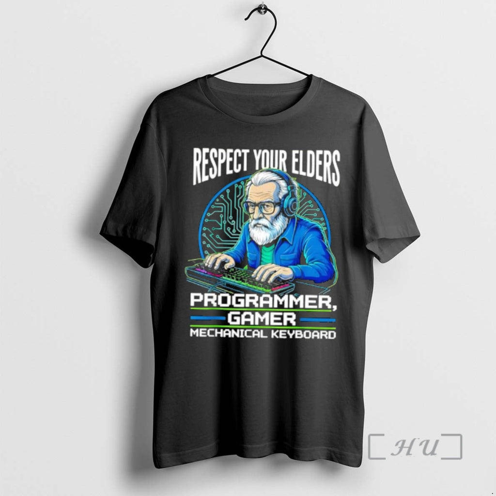 Officials Respect Your Elders Programmer Gamer Mechanical Keyboard T-Shirts, Hoodie, Sweatshirt