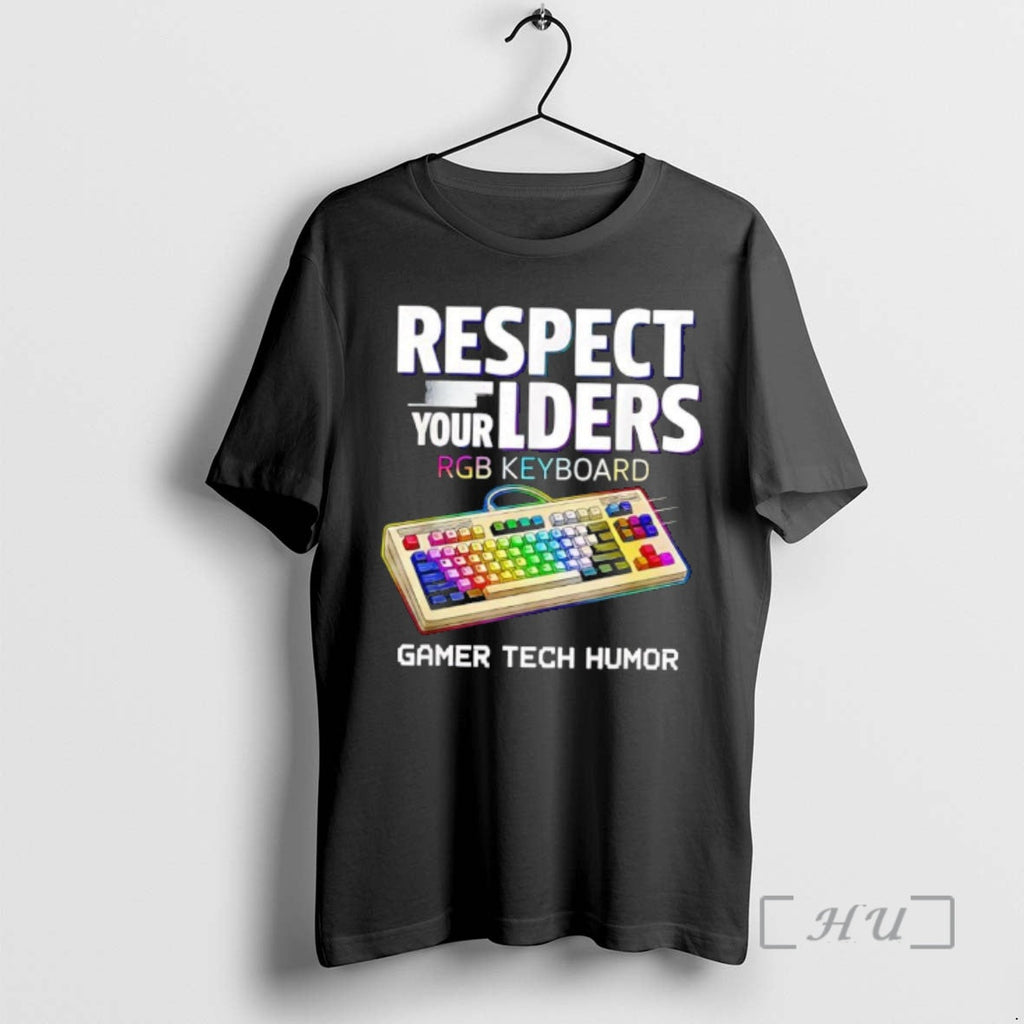 Officials Respect Your Elders Rgb Keyboard Gamer Tech Humor T-Shirts, Hoodie, Sweatshirt
