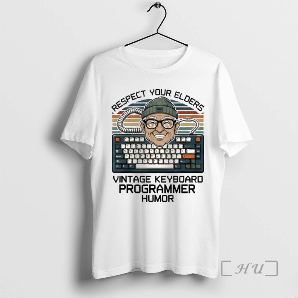Officials Respect Your Elders Vintage Keyboard Programmer Humor T-Shirts, Hoodie, Sweatshirt