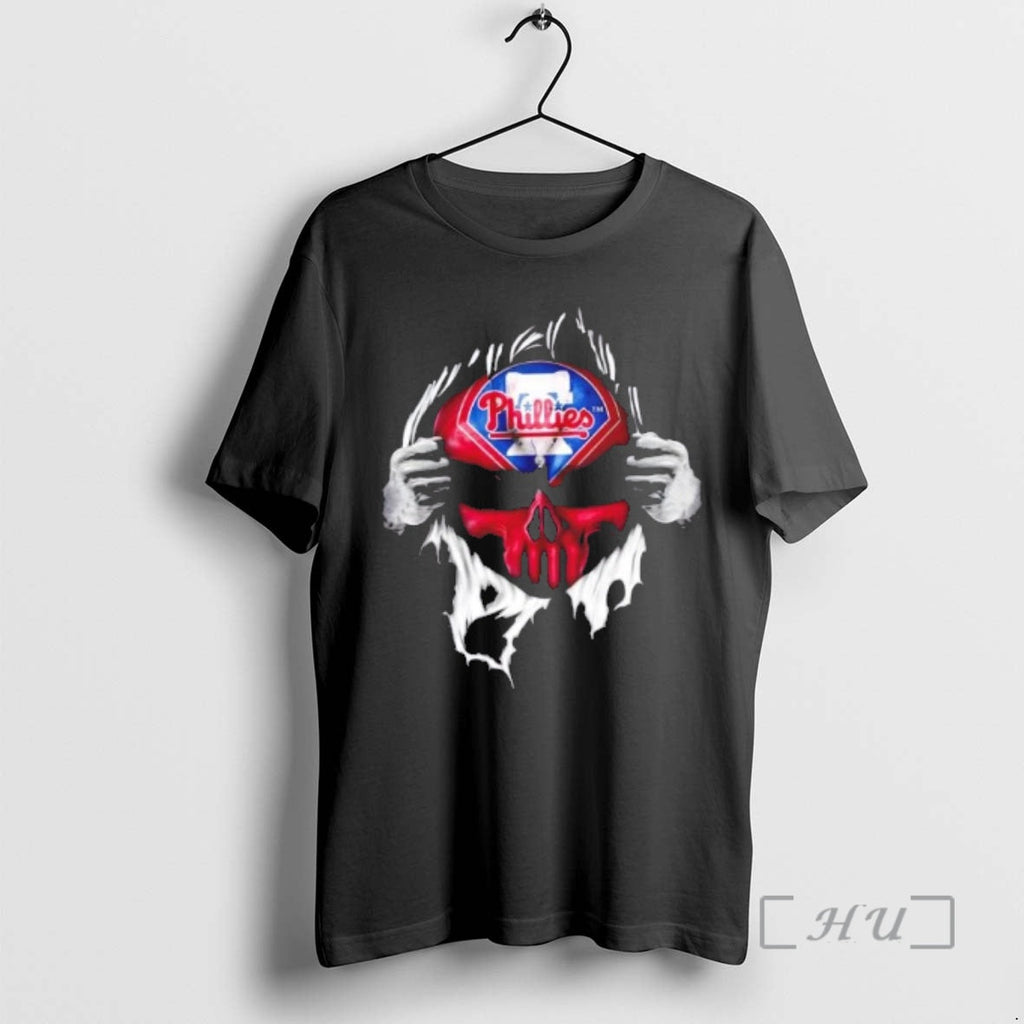 Officials Ripped Chest Skull Deep Philadelphia Phillies Till Grave T-Shirts, Hoodie, Sweatshirt