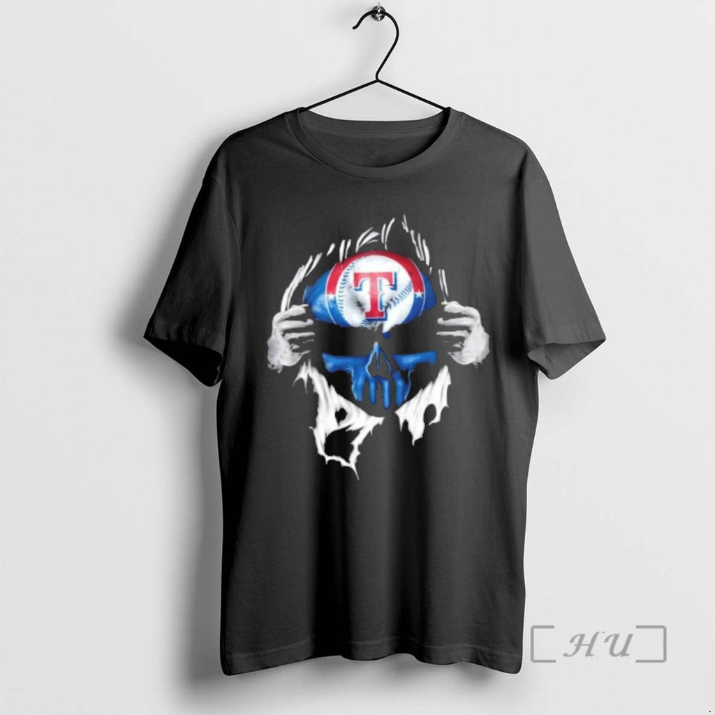 Officials Ripped Chest Skull Deep Texas Rangers Till Grave T-Shirts, Hoodie, Sweatshirt
