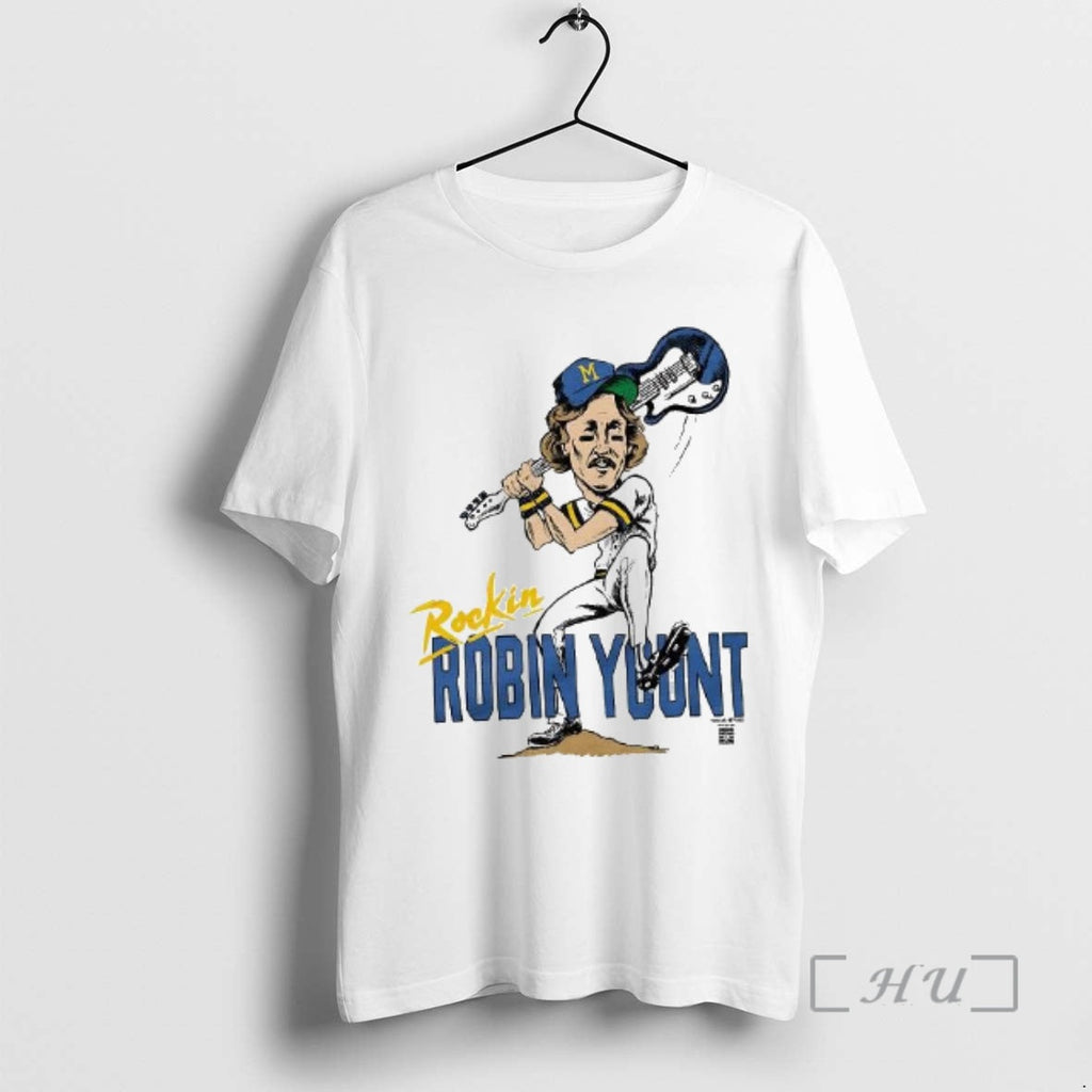 Officials Rockin Robin Yount Brewers Baseball Signature Caricatures Woman T-Shirts, Hoodie, Sweatshirt