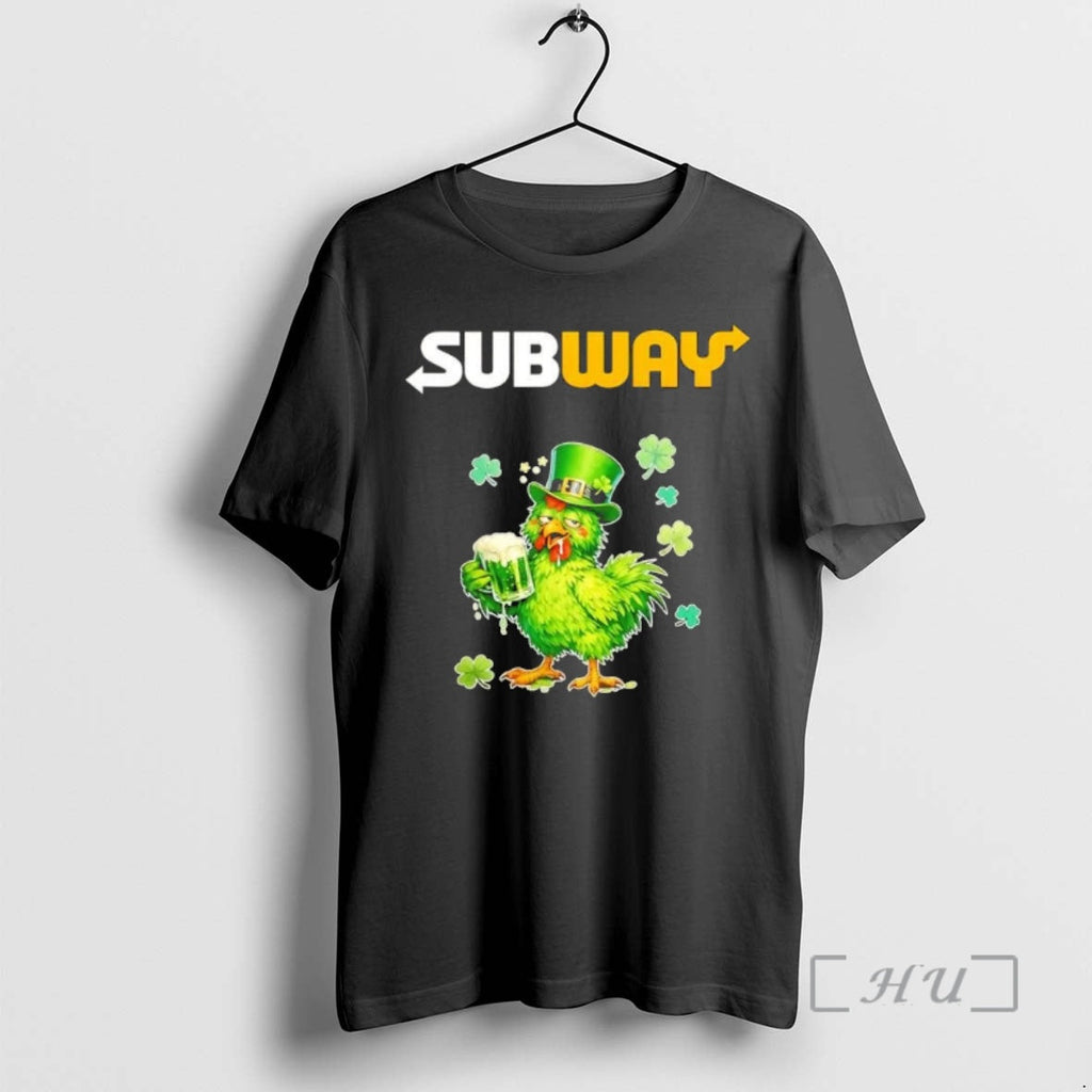Officials Rooster Drinking Beer X Subway Happy St T-Shirts, Hoodie, Sweatshirt