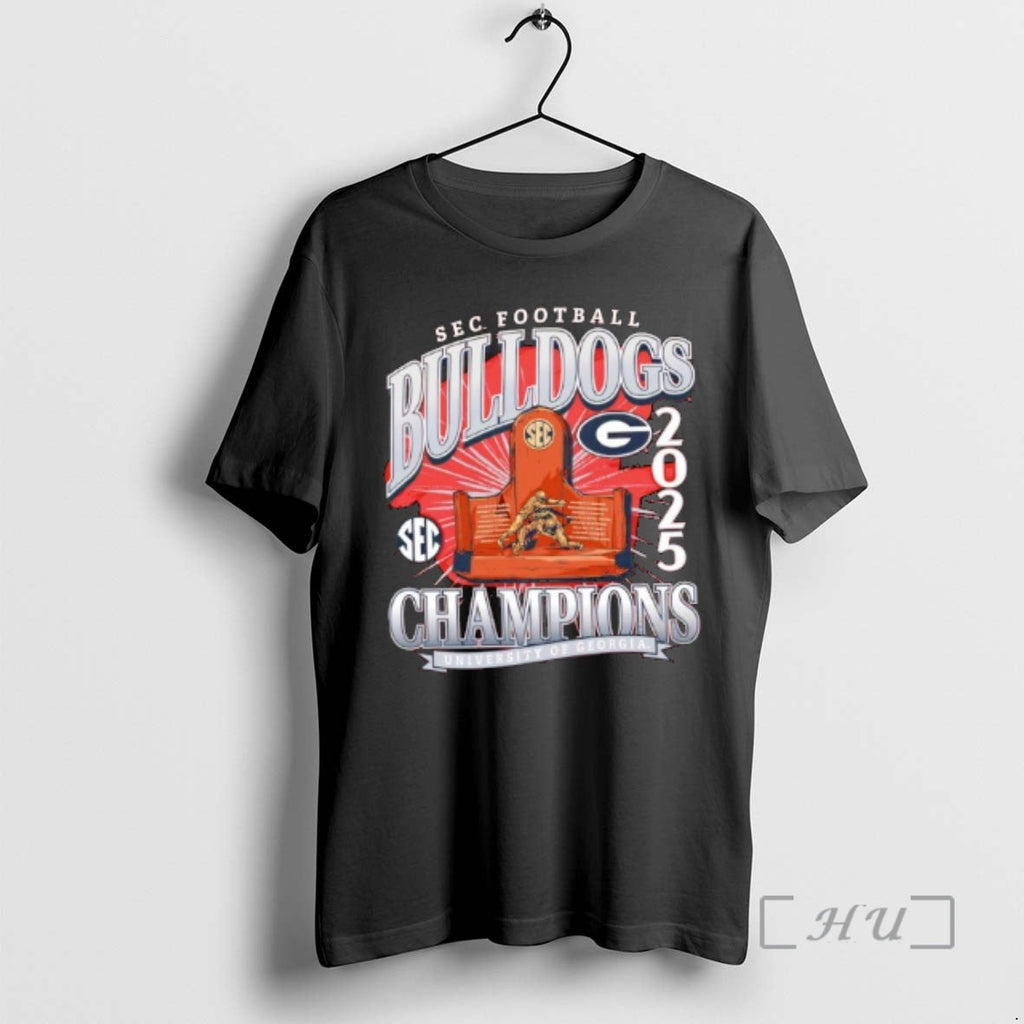 Officials Sec Football Georgia Bulldogs 2025 Conference Champions T-Shirts, Hoodie, Sweatshirt