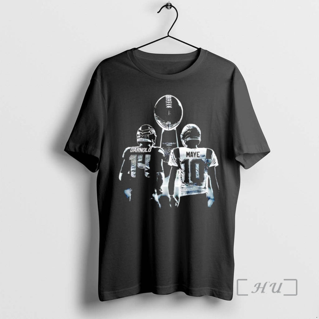Officials Sam Darnold Drake Maye New England Seattle Football Trophy T-Shirts, Hoodie, Sweatshirt