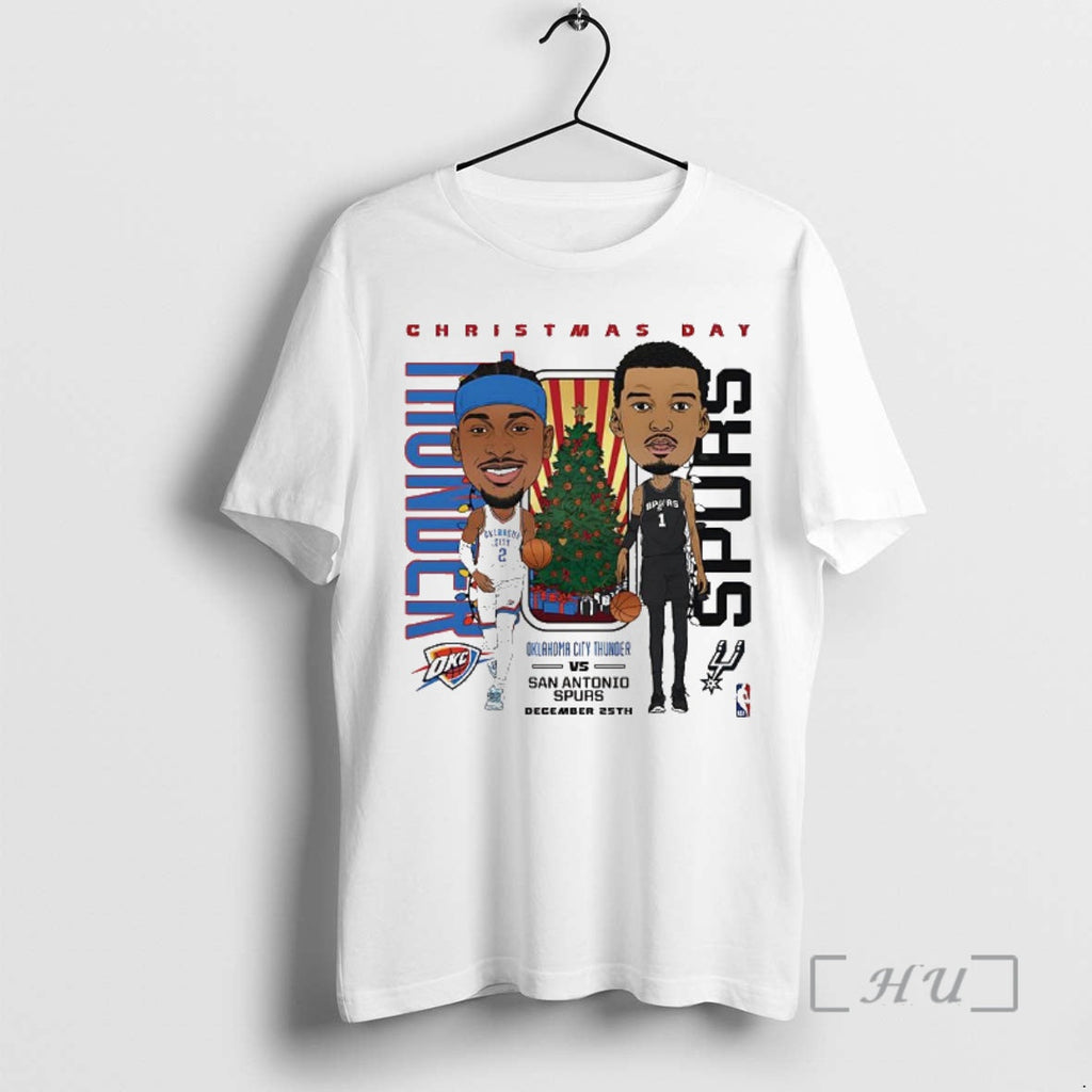 Officials San Antonio Spurs Vs Oklahoma City Thunder 2025 Nba Day Match Up Caricature T-Shirts, Hoodie, Sweatshirt
