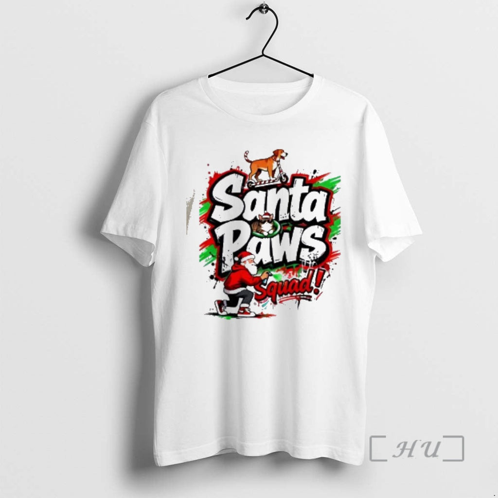 Officials Santa Paws Squad Santa Dog Cat Street T-Shirts, Hoodie, Sweatshirt