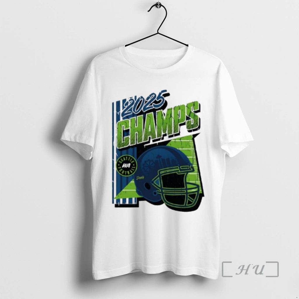Officials Seattle Football Gridiron Glory 2025 Champs T-Shirts, Hoodie, Sweatshirt