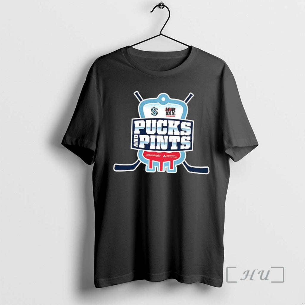 Officials Seattle Kraken Pucks Pints Logo T-Shirts, Hoodie, Sweatshirt