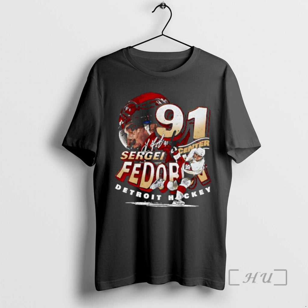 Officials Sergei Fedorov Detroit Hockey Player Name T-Shirts, Hoodie, Sweatshirt
