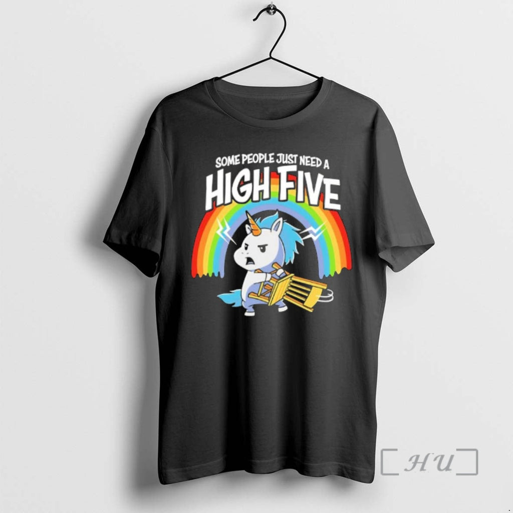 Officials Some People Just Need High Five Unicorn Metal Chair T-Shirts, Hoodie, Sweatshirt