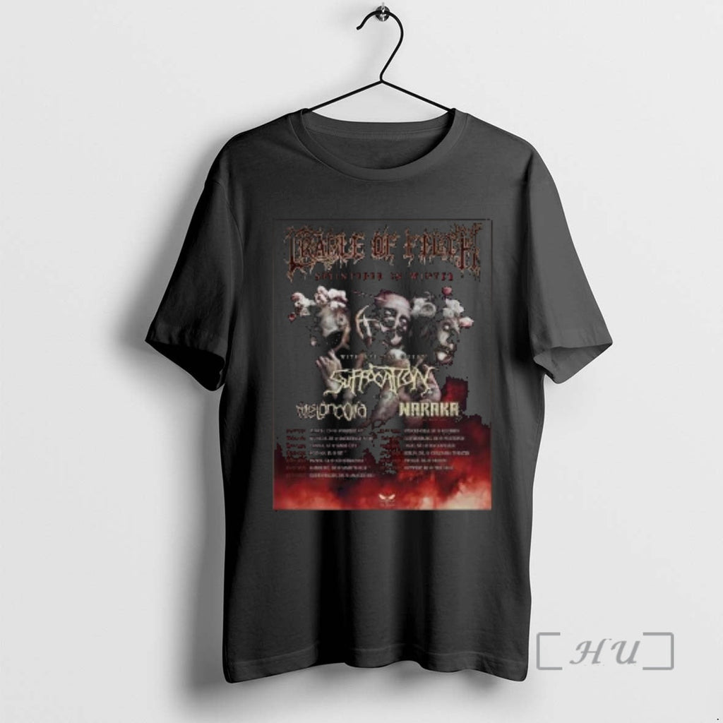 Officials Suffocation Splintered Winter Tour 2025 Circle Black T-Shirts, Hoodie, Sweatshirt