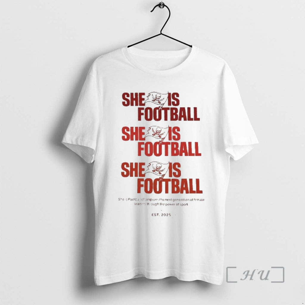 Officials Tampa Bay Buccaneers She Is Football 2025 T-Shirts, Hoodie, Sweatshirt