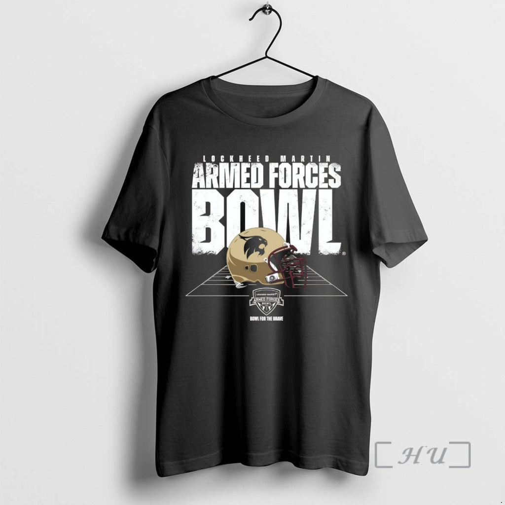 Officials Texas State Bobcats 2026 Armed Forces Bowl Helmet Chriast T-Shirts, Hoodie, Sweatshirt