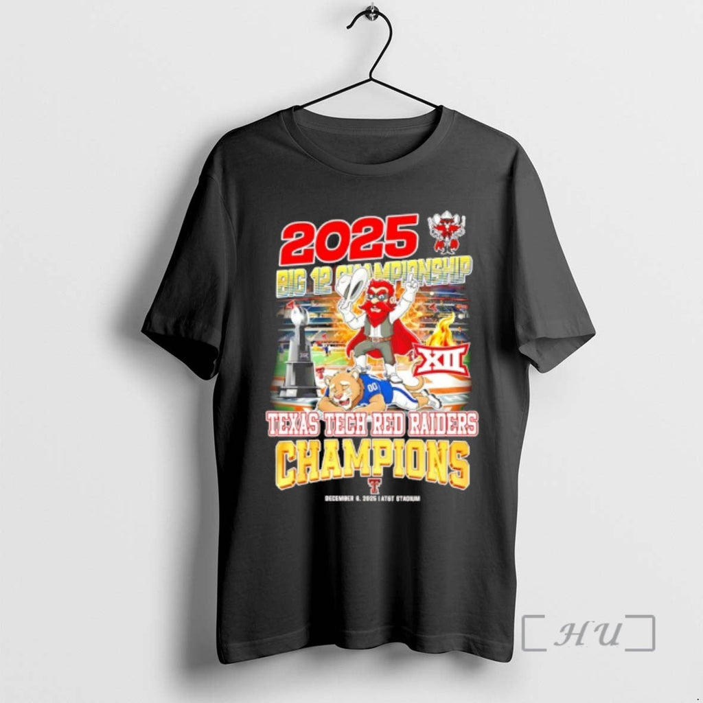 Officials Texas Tech Red Raiders 2025 Big Ten Champions Mascot T-Shirts, Hoodie, Sweatshirt