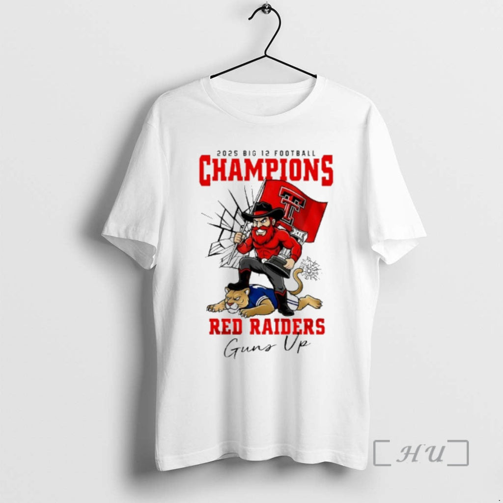 Officials Texas Tech Red Raiders Ncaa 2025 Big 12 Football Champions Guns Up T-Shirts, Hoodie, Sweatshirt