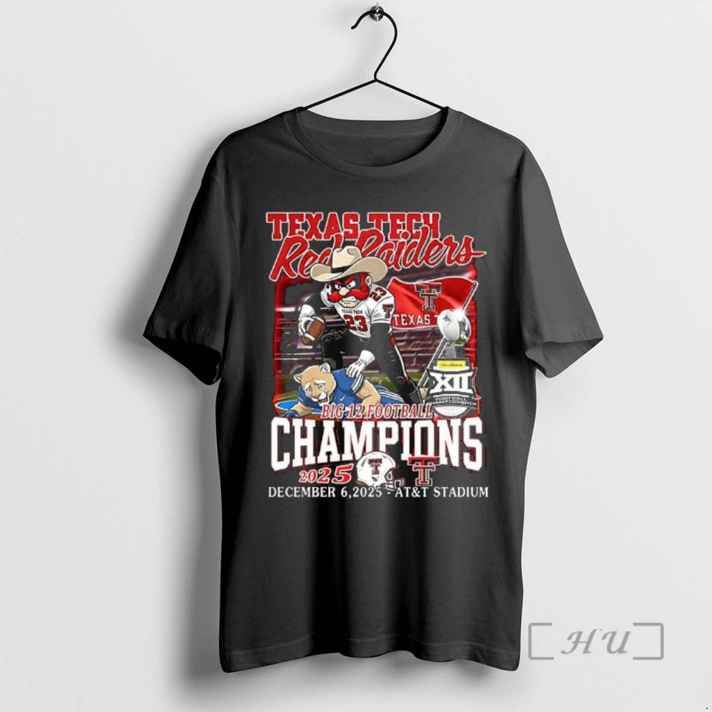 Officials Texas Tech Red Raiders Beat Byu Cougars Big 12 Conference Champions 2025 Mascot T-Shirts, Hoodie, Sweatshirt