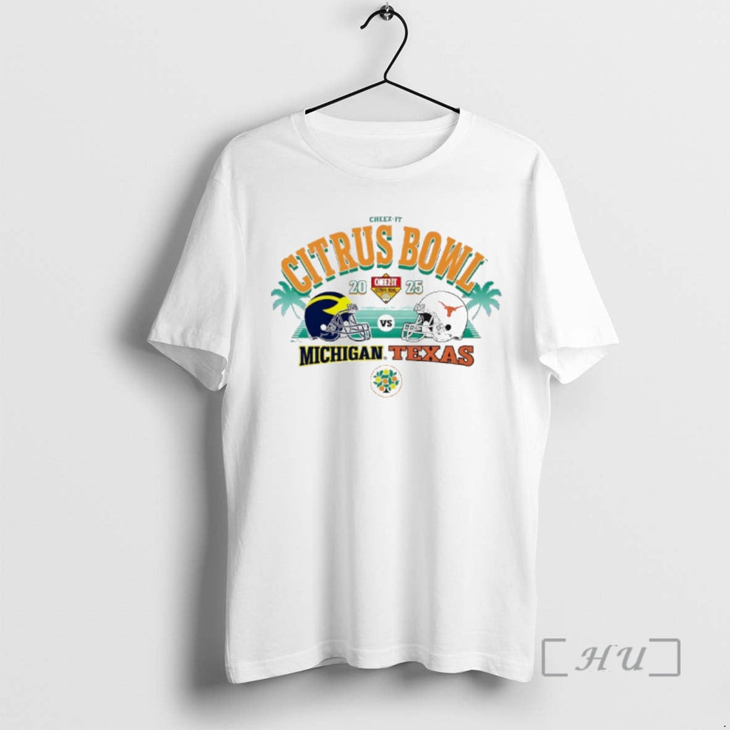 Officials Texas Vs Michigan 2025 Cheez Citrus Bowl 2 Team Helmets Stadium T-Shirts, Hoodie, Sweatshirt