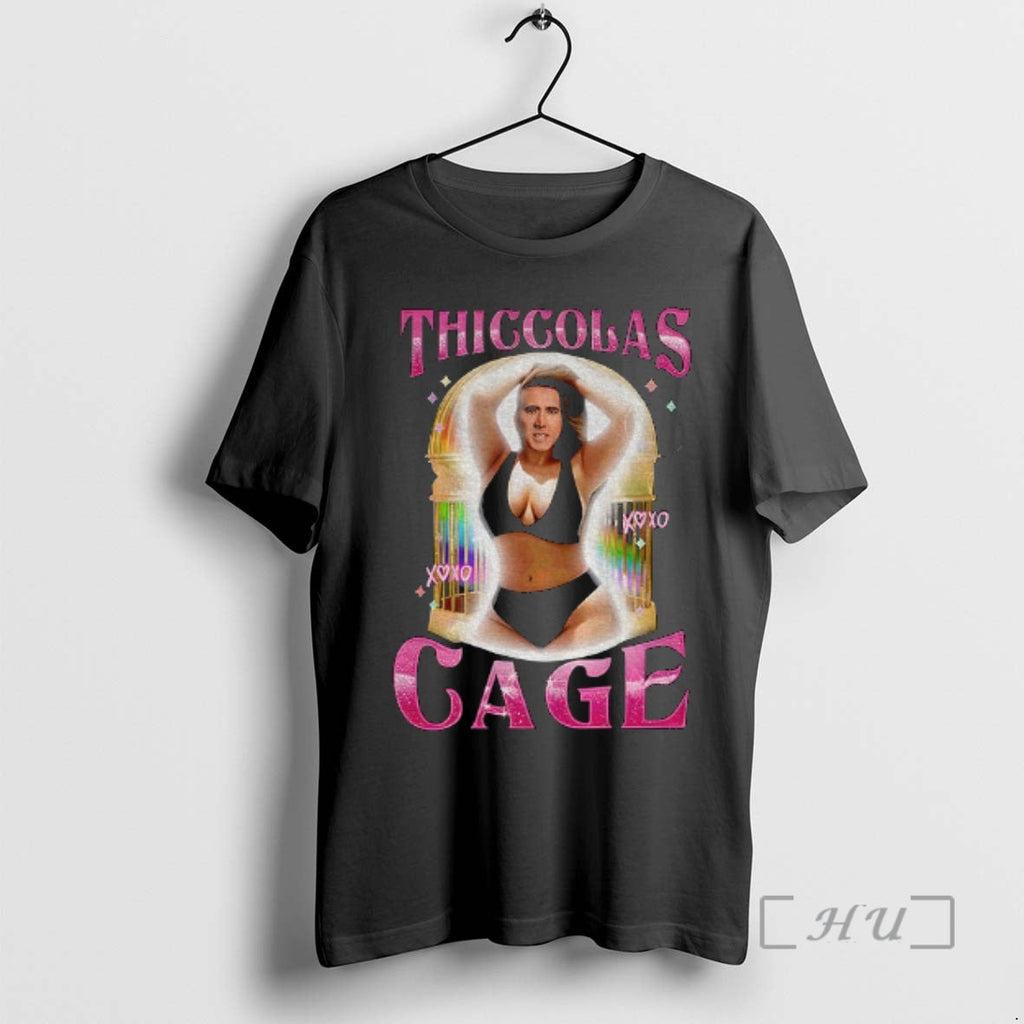Officials Thiccolas Cage Meme Funny Gag T-Shirts, Hoodie, Sweatshirt