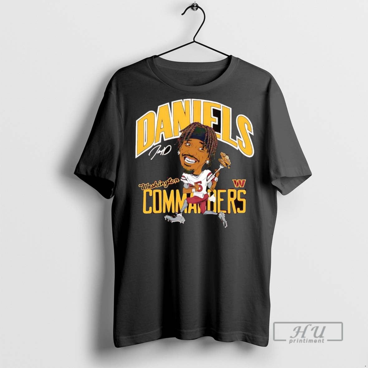 Officials Trending Jayden Daniels Waffles Caricature Washington Commanders Graphic Tee Shirt Sweatshirt Hoodies