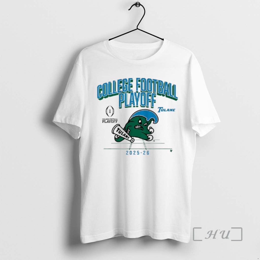 Officials Tulane Green Wave Football 2025 26 Cfp Mascot T-Shirts, Hoodie, Sweatshirt