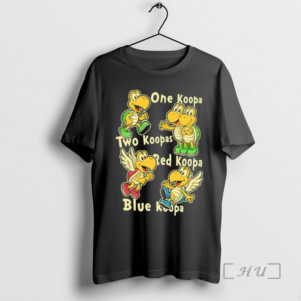 Officials Turtle Game Poem One Koopa Two Koopas Red Koopa Blue Koopa Premium T Shirts
