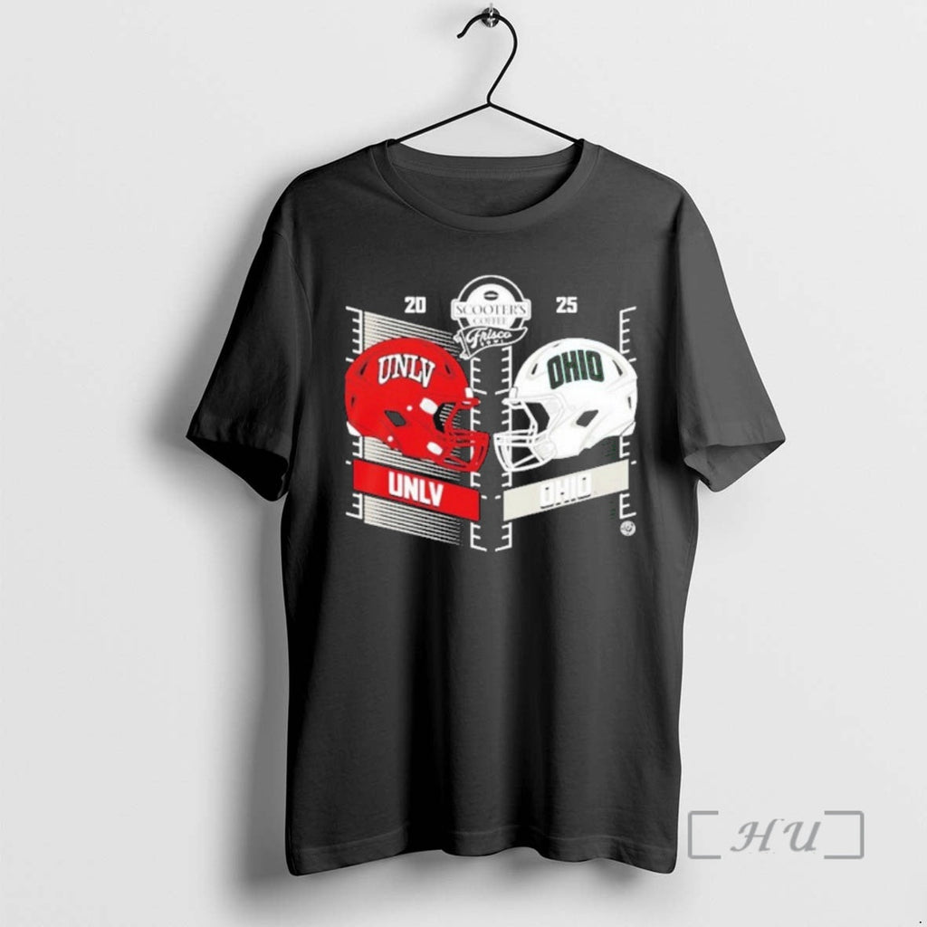 Officials Unlv Rebels Vs Ohio Bobcats Scooters Coffee Frisco Bowl 2025 Helmet Match Ford Center T-Shirts, Hoodie, Sweatshirt