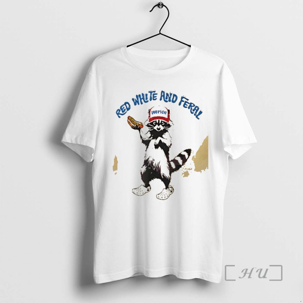 Officials Usa Feral Raccoon Patriotic Red White And Deral