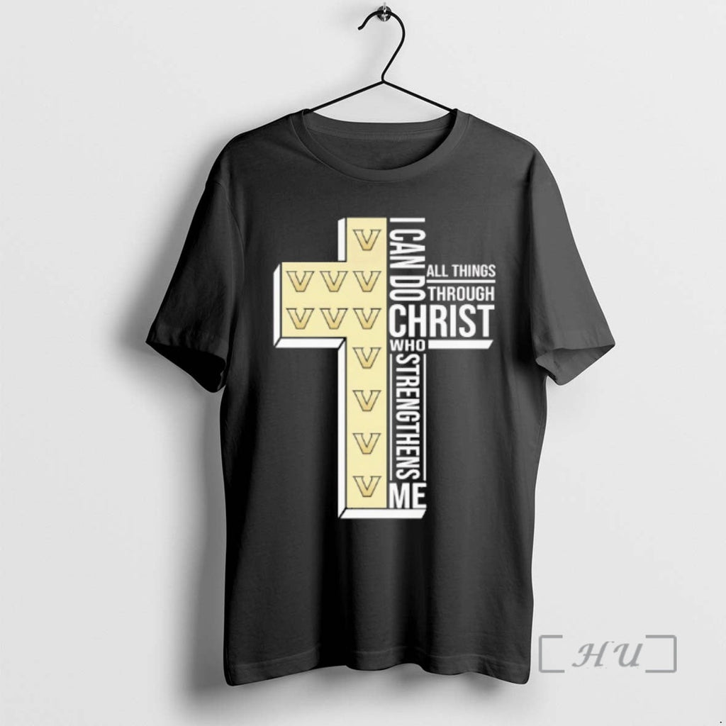 Officials Vanderbilt Commodores Cross I Can Do All Things Through Christ Who Strengthen Me T-Shirts, Hoodie, Sweatshirt