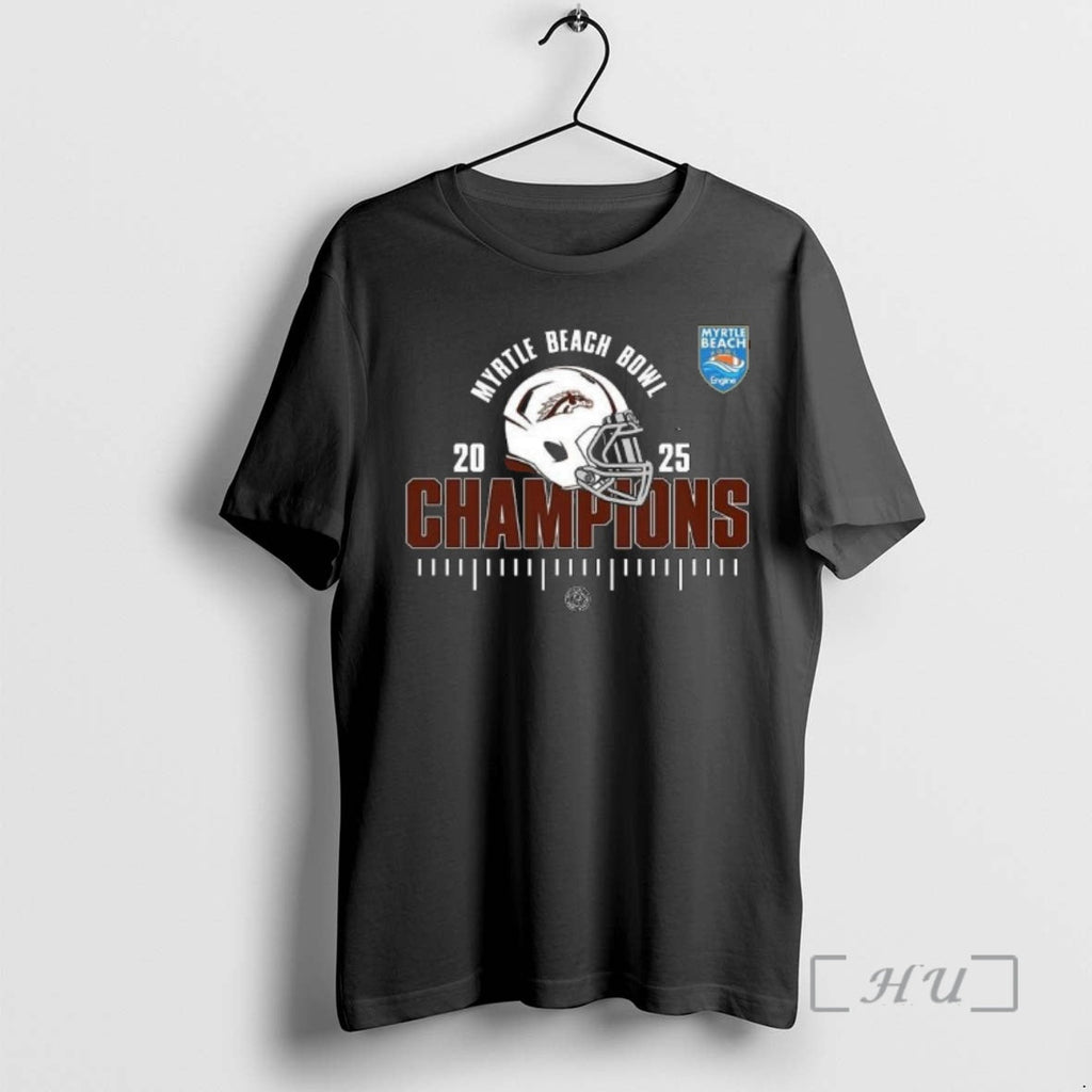 Officials Western Michigan Broncos 2025 Myrtle Beach Bowl Champions Ncaa Football Helmet T-Shirts, Hoodie, Sweatshirt