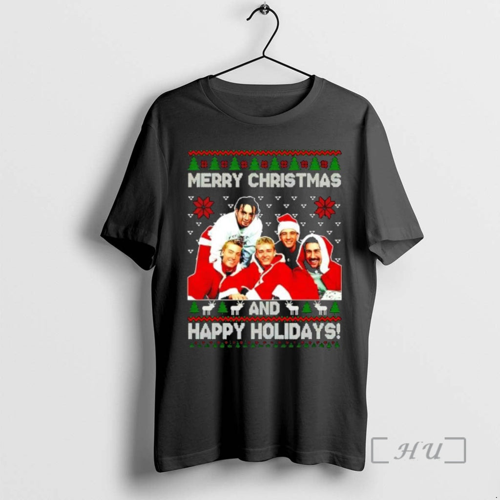 Officials Y2k Boy Band Merry Happy Holidays T-Shirts, Hoodie, Sweatshirt